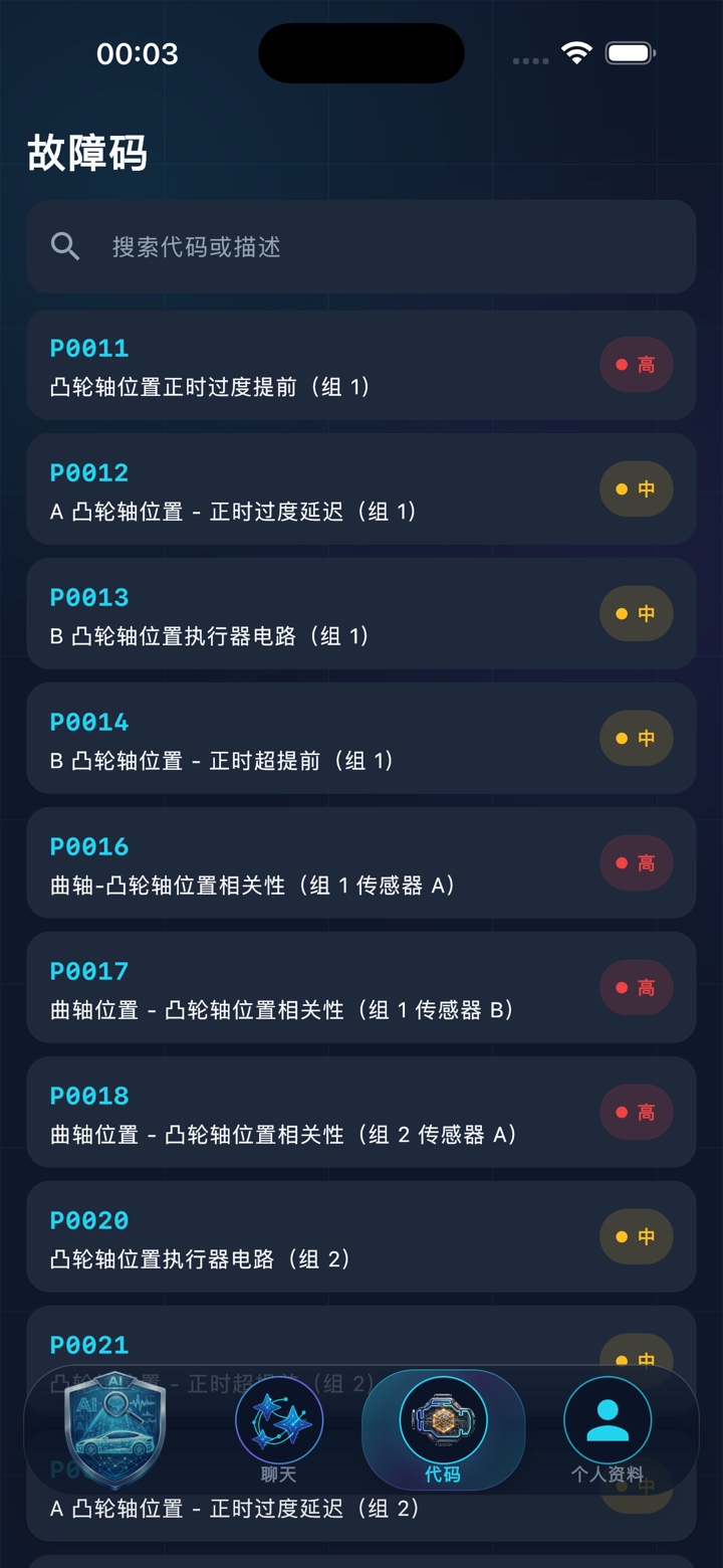 故障代码库